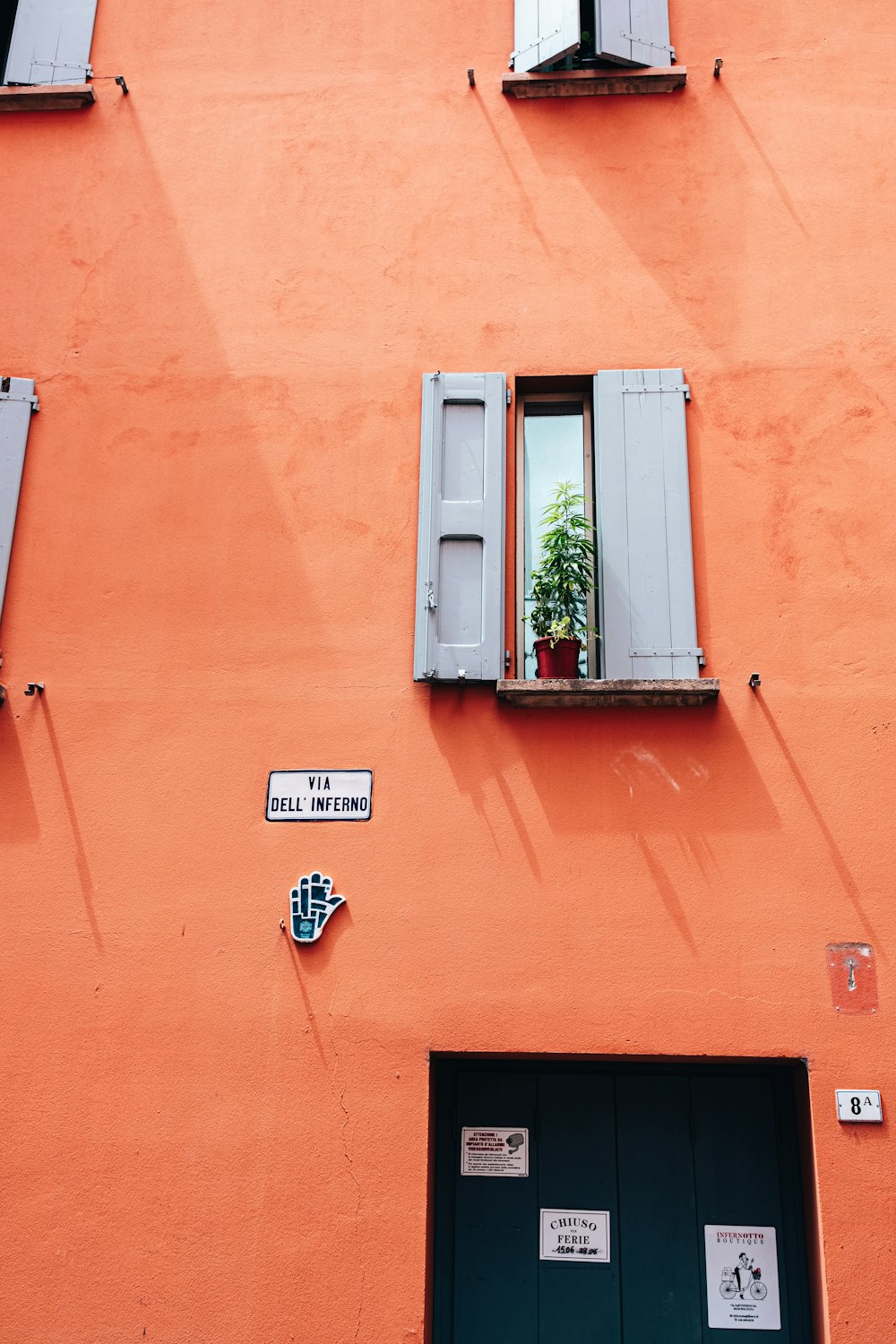 a building with windows and a door