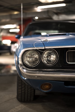 a close up of a car