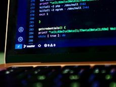 a computer screen with a blue background