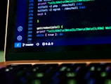 a computer screen with a blue background
