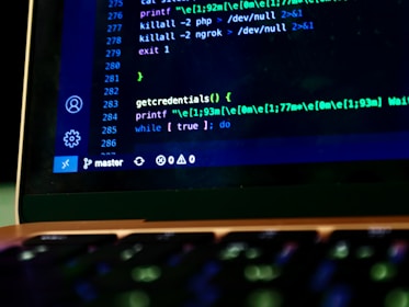 a computer screen with a blue background