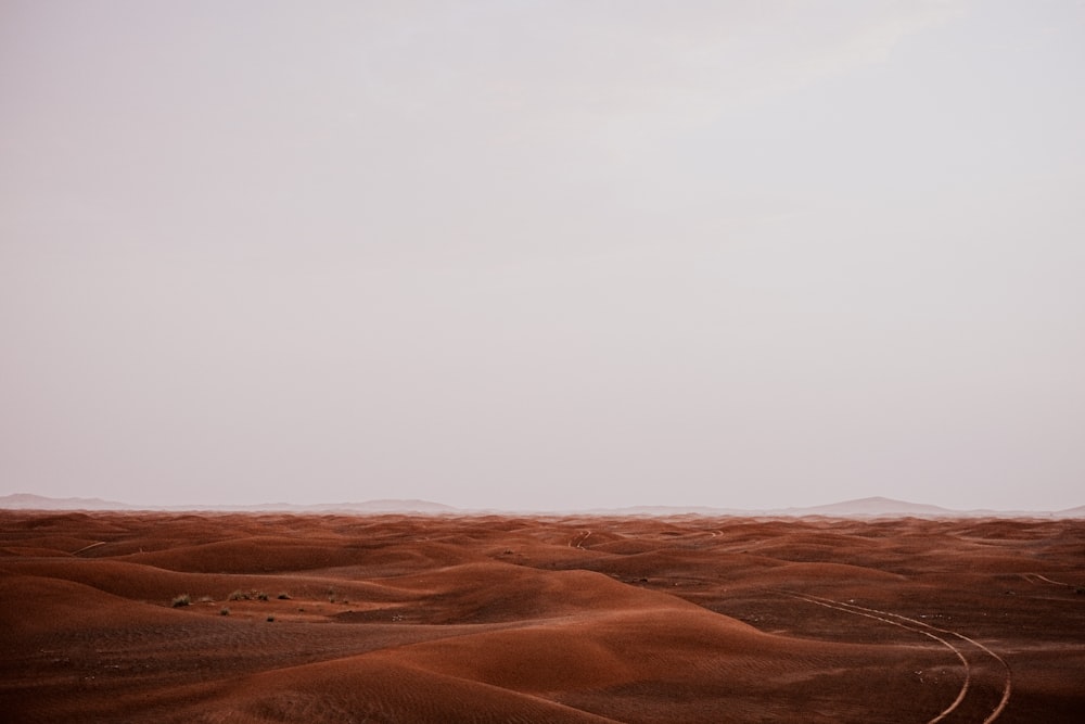 a desert landscape with hills