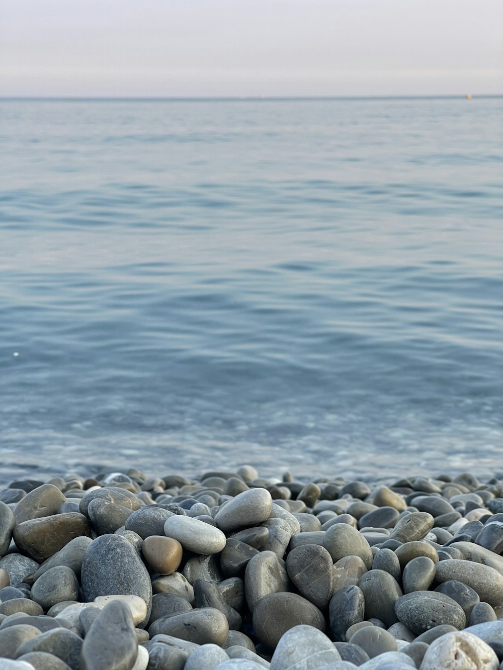 a group of rocks by the water