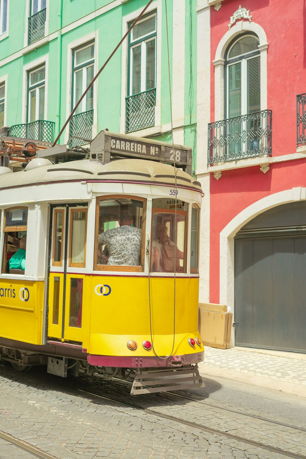 a trolley on the street