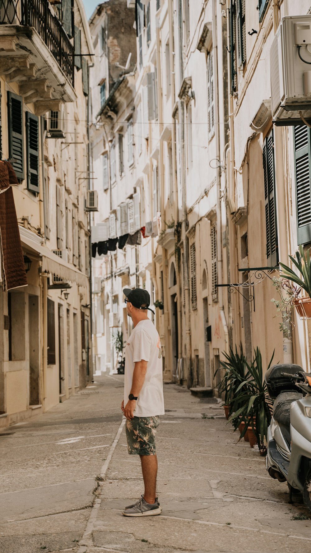 a man standing in a street