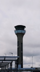 a tall tower with a light on top
