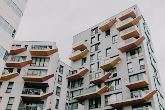 a building with balconies