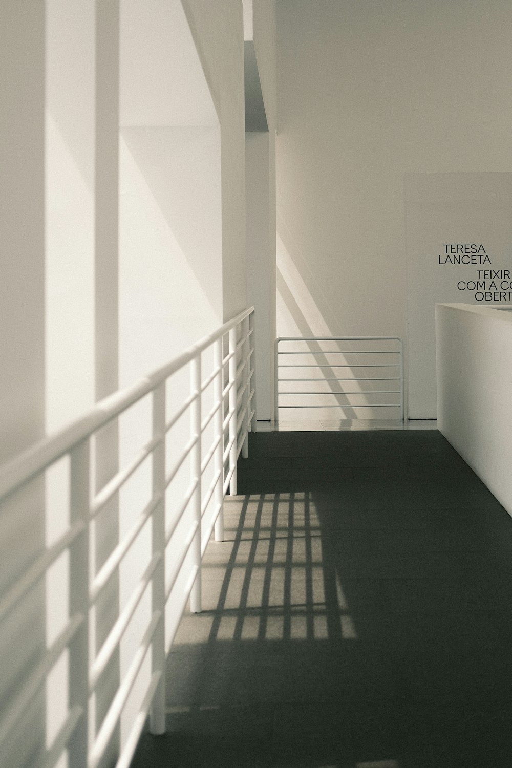 a staircase in a building