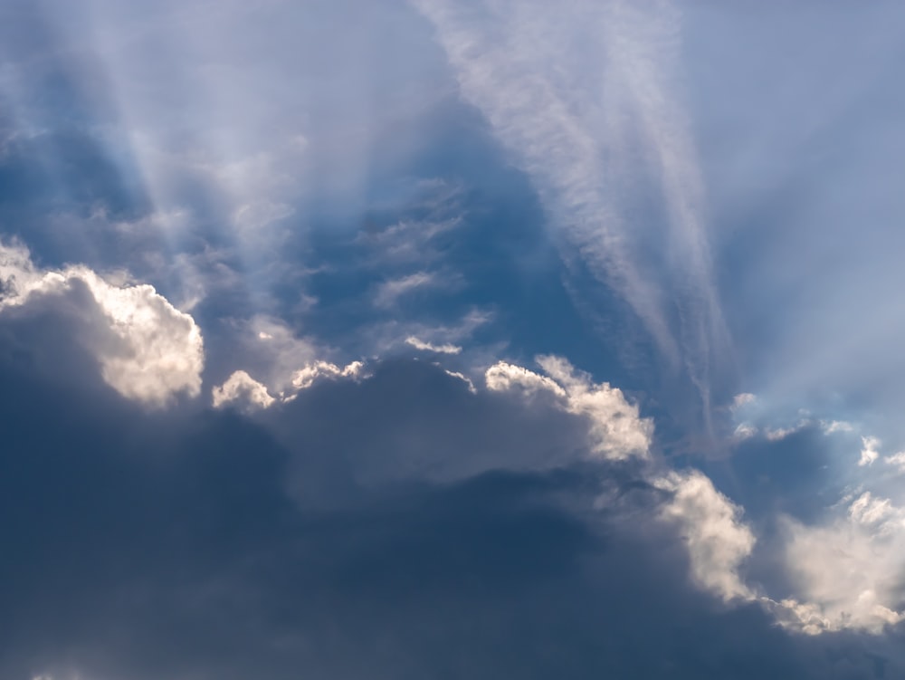 a blue sky with clouds