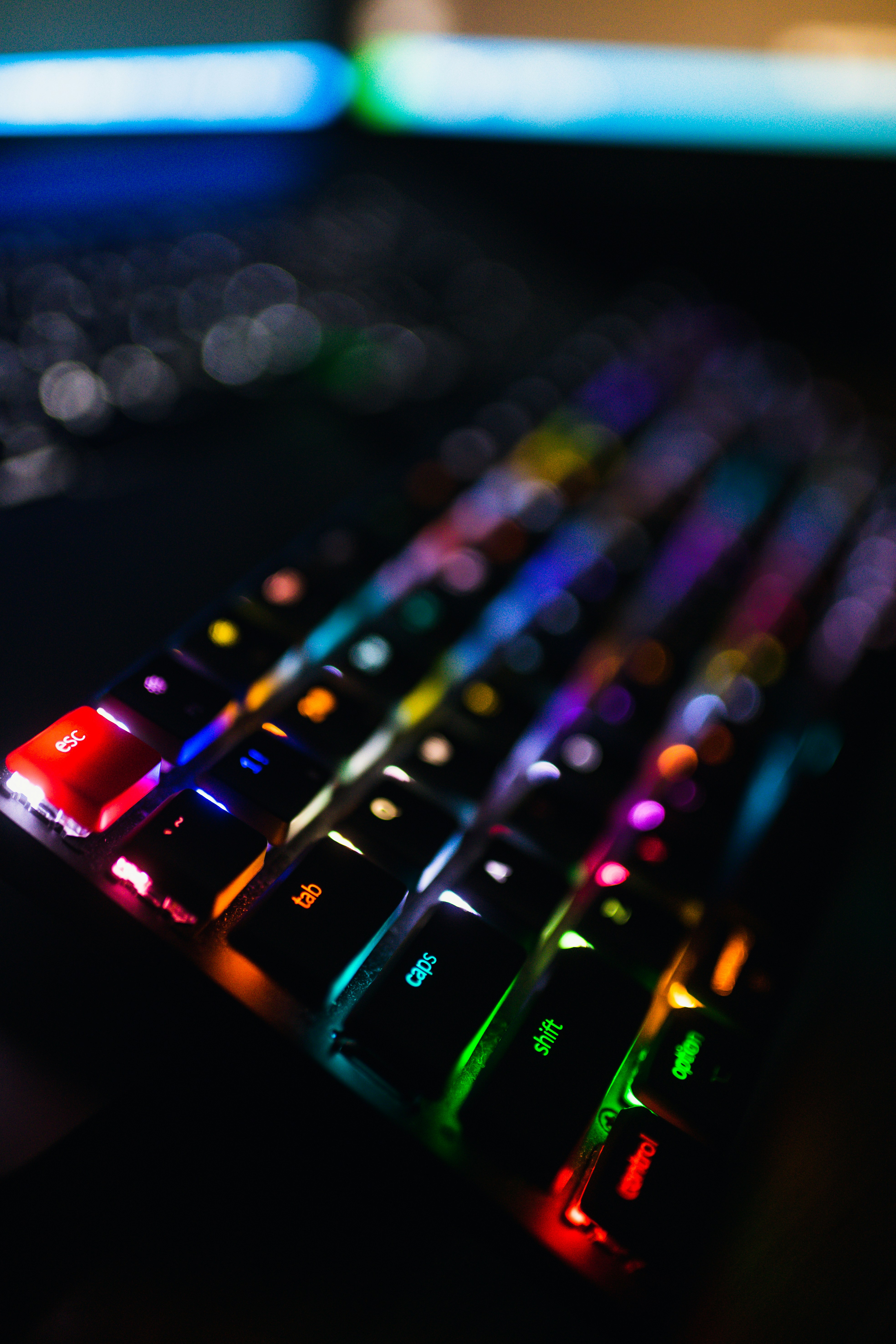 a close-up of a computer keyboard