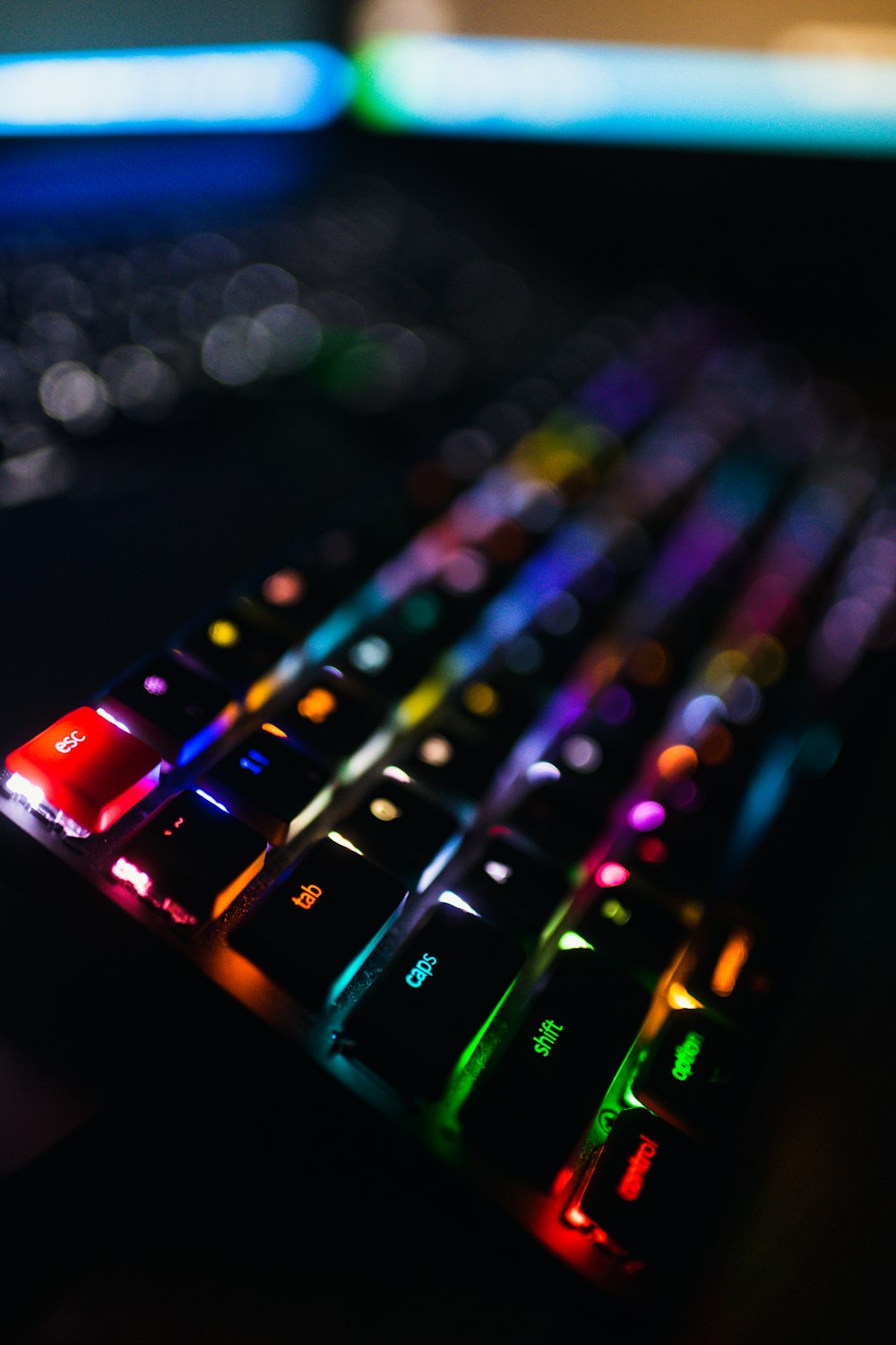 a close-up of a computer keyboard