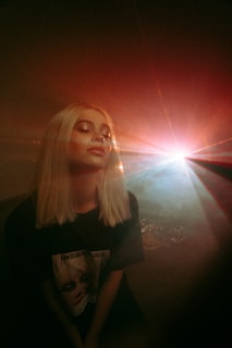 A beautiful model captured in a fantastical VR setting.