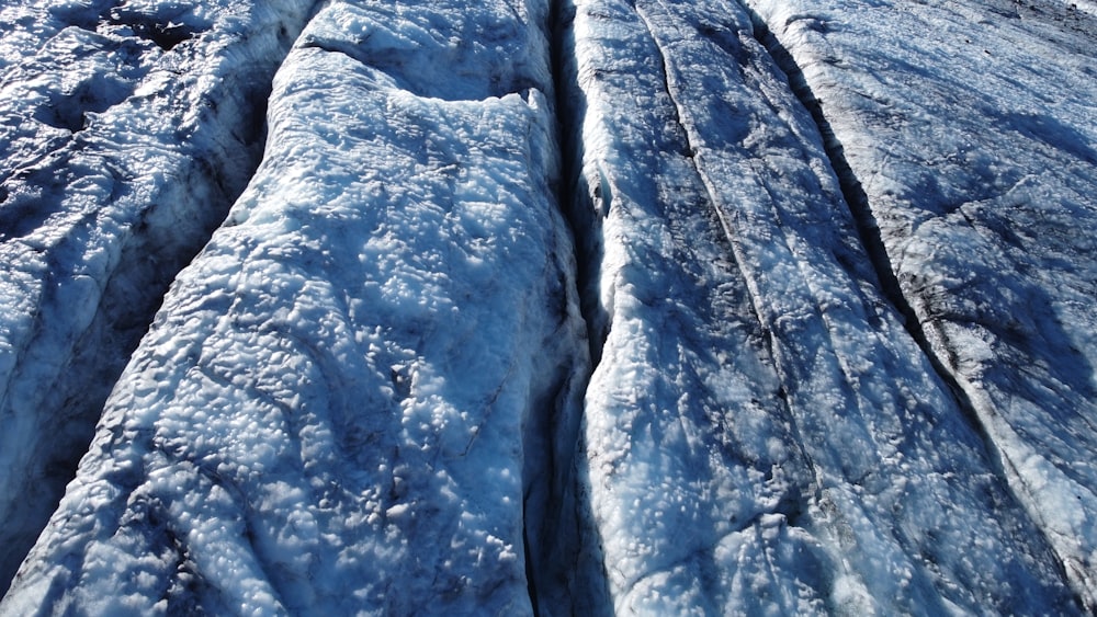 a close-up of some ice