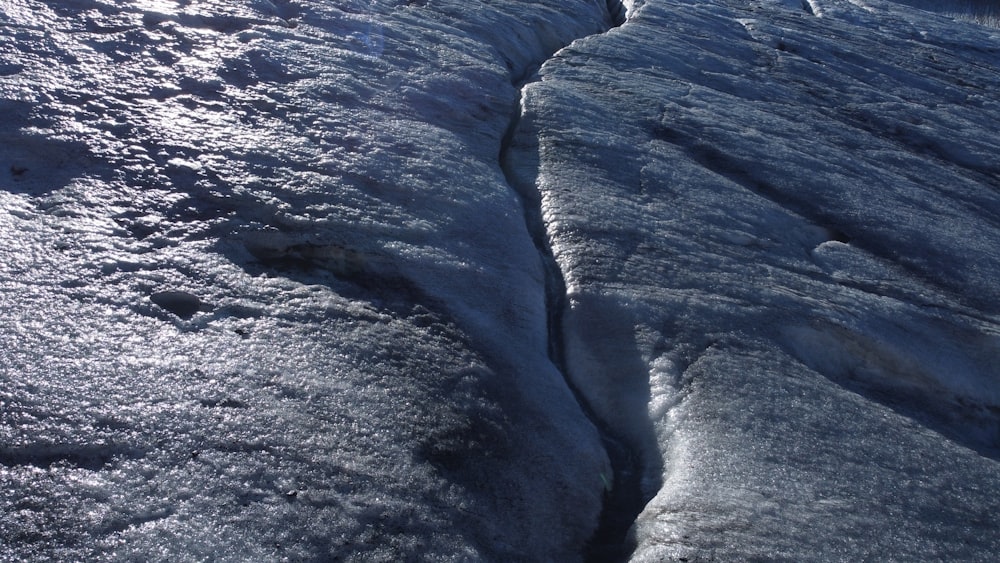 a large glacier in the water