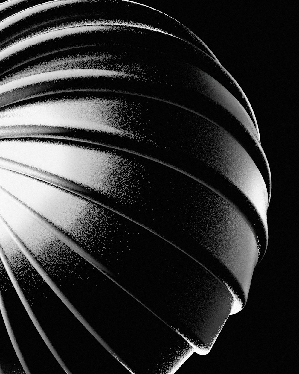 a black and white image of a spiral