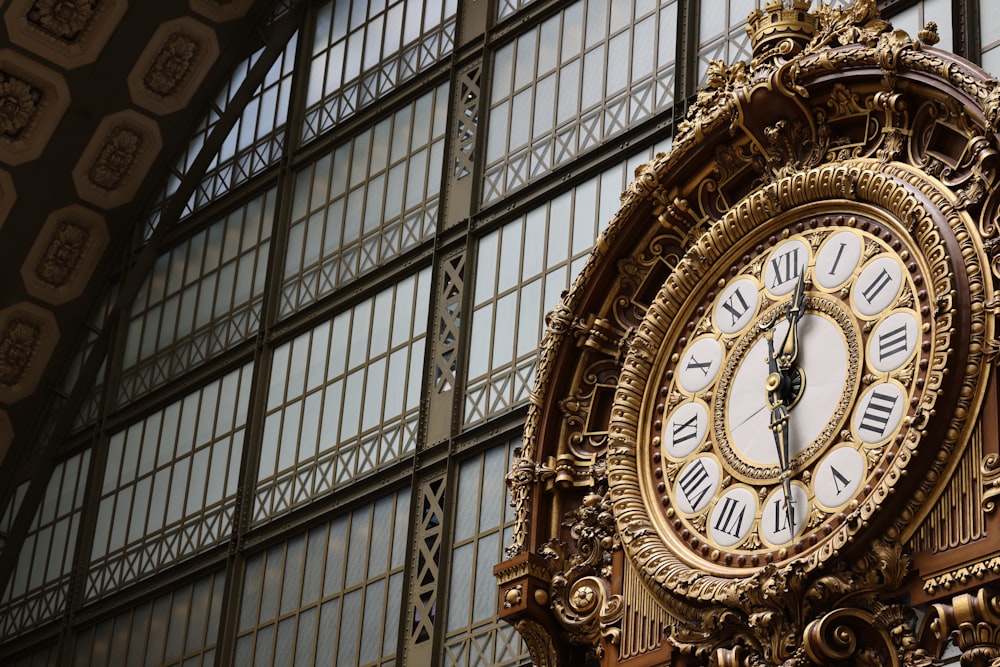 a clock on a building