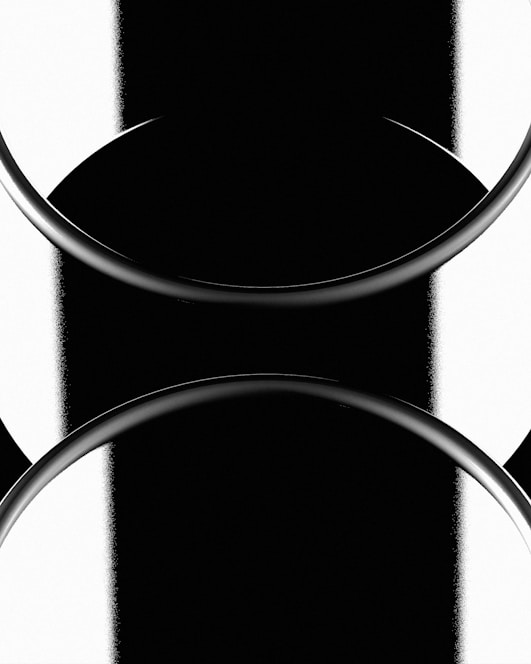 A sleek black and white abstract geometric pattern symbolizing balance and calm.