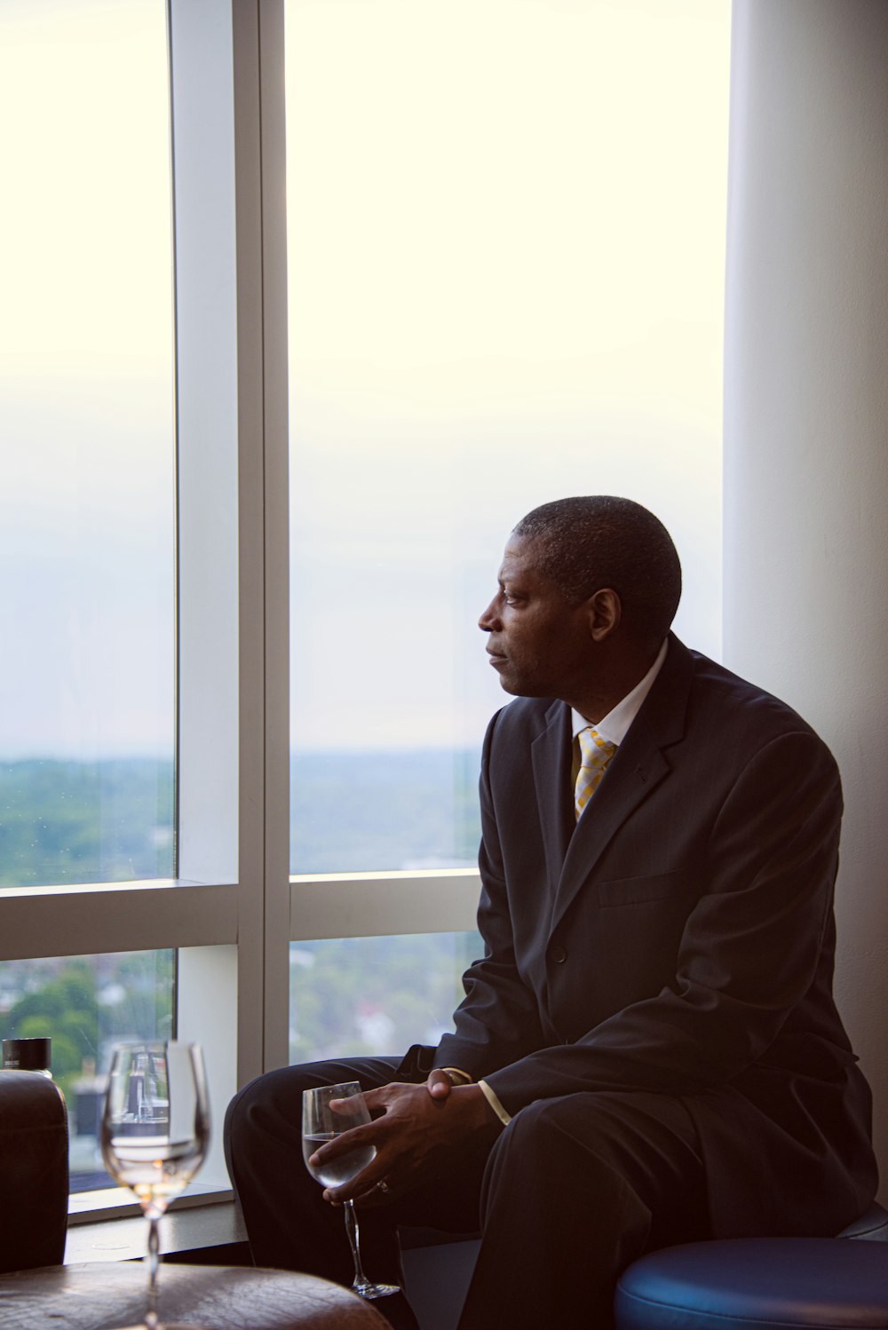 a man sitting at a table