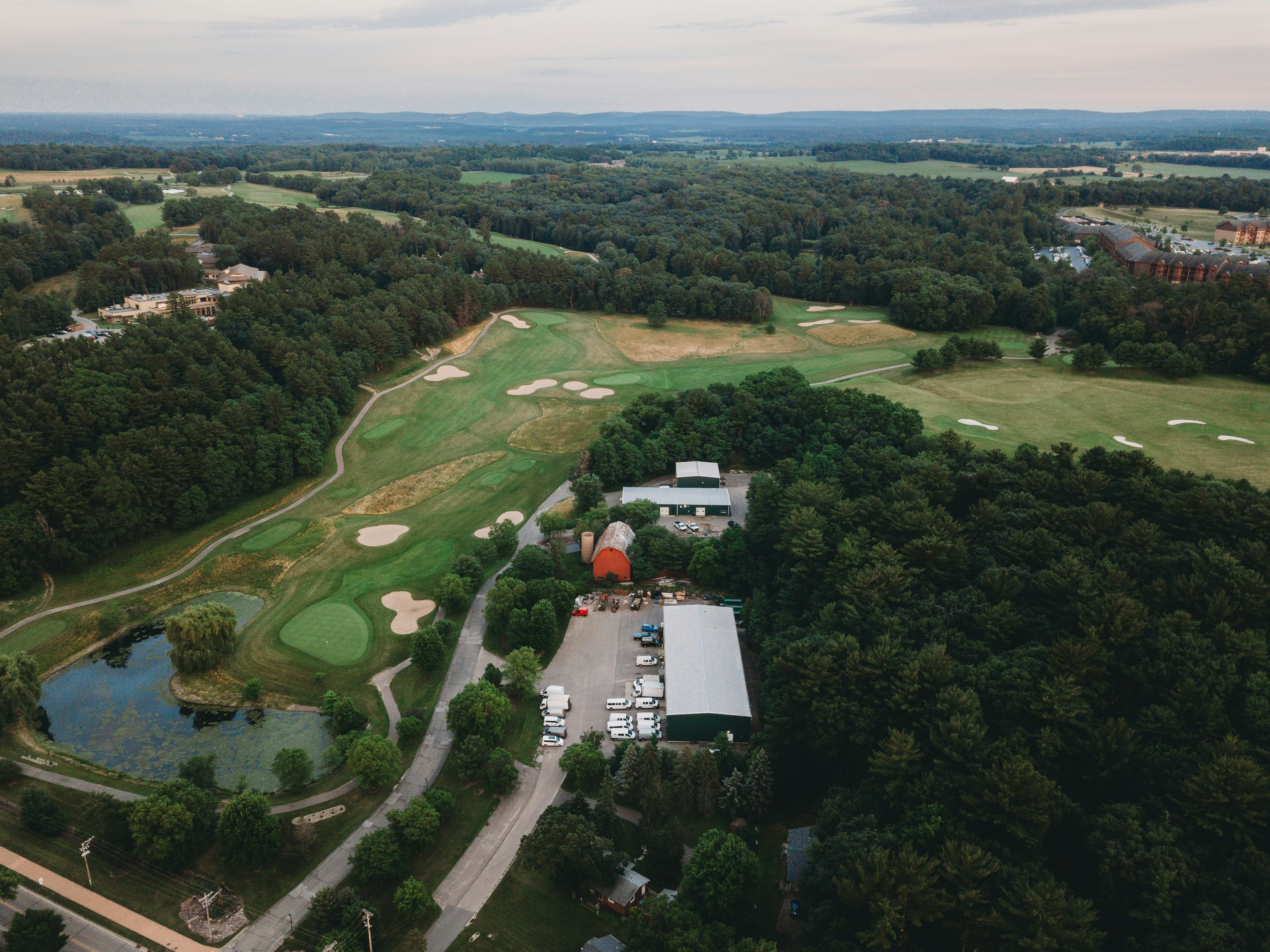 a high angle view of a park