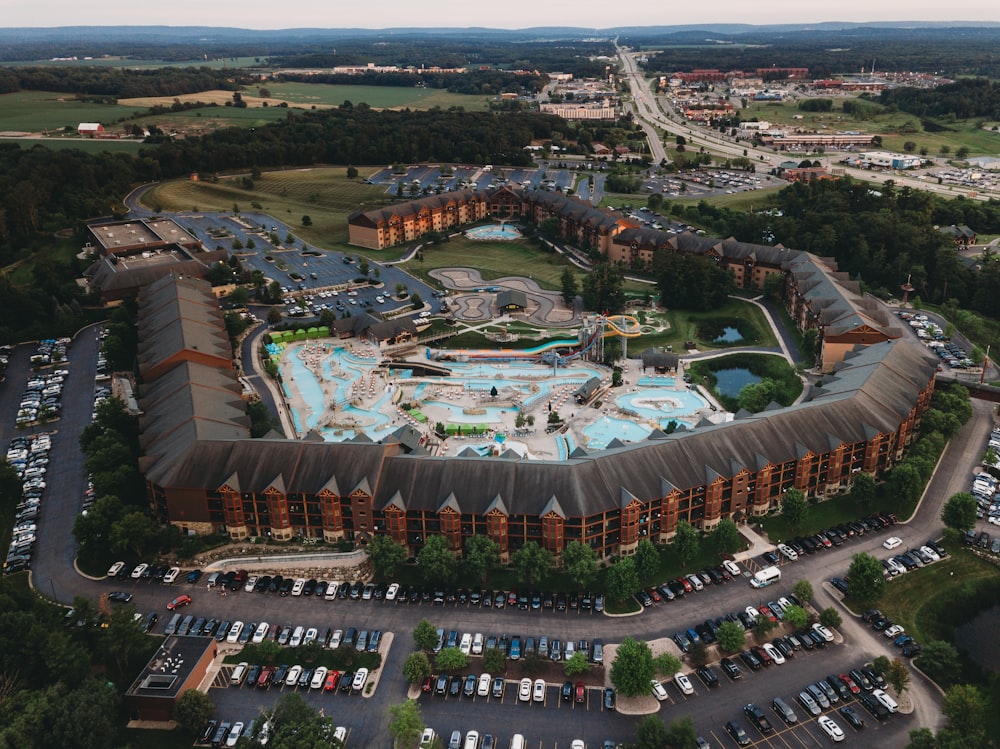 aerial view of a stadium