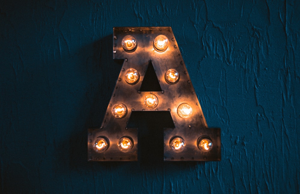 a metal object with lights