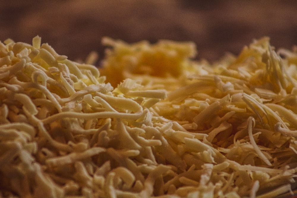 a close up of some pasta