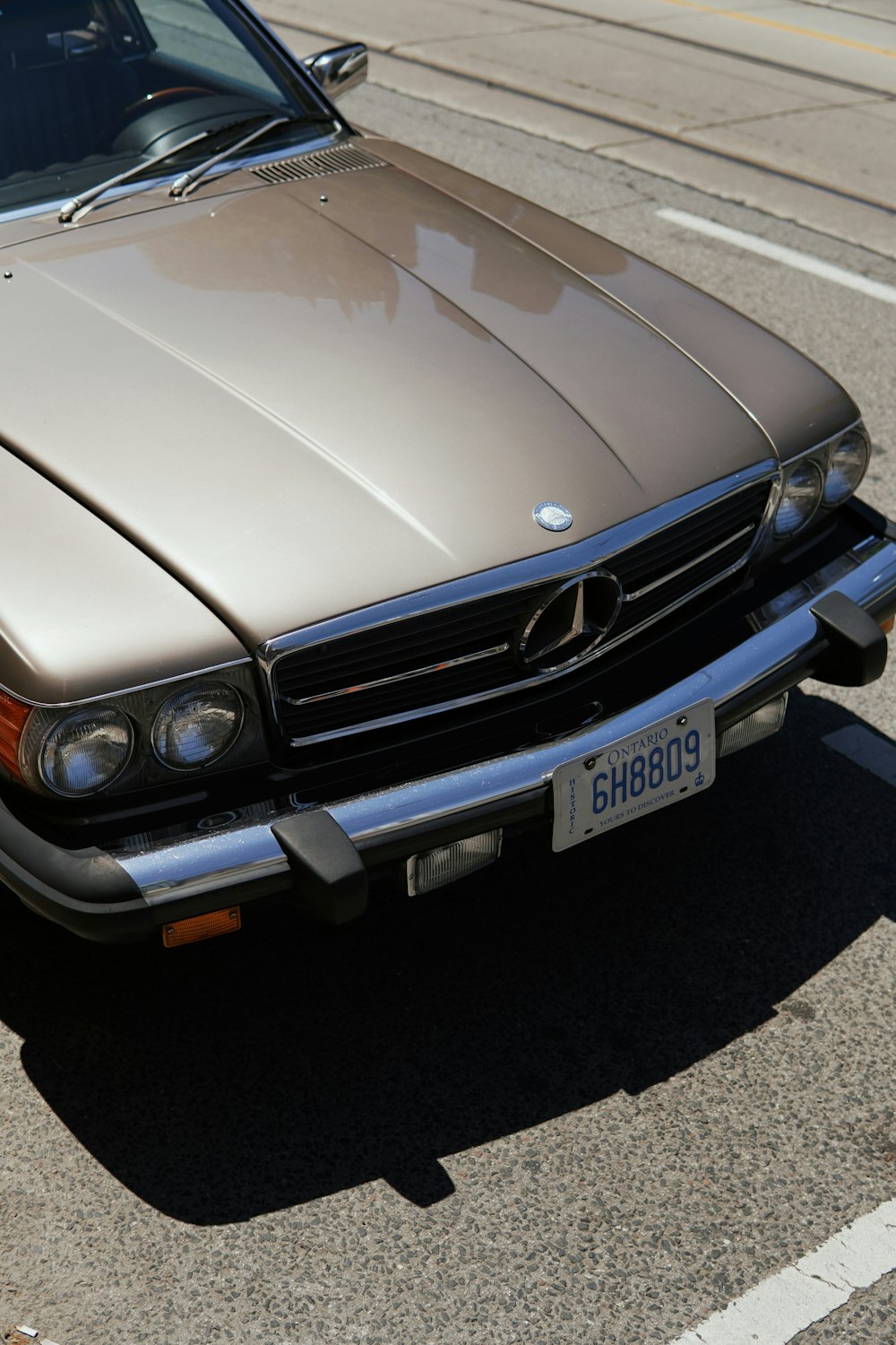 a car parked on the side of the road