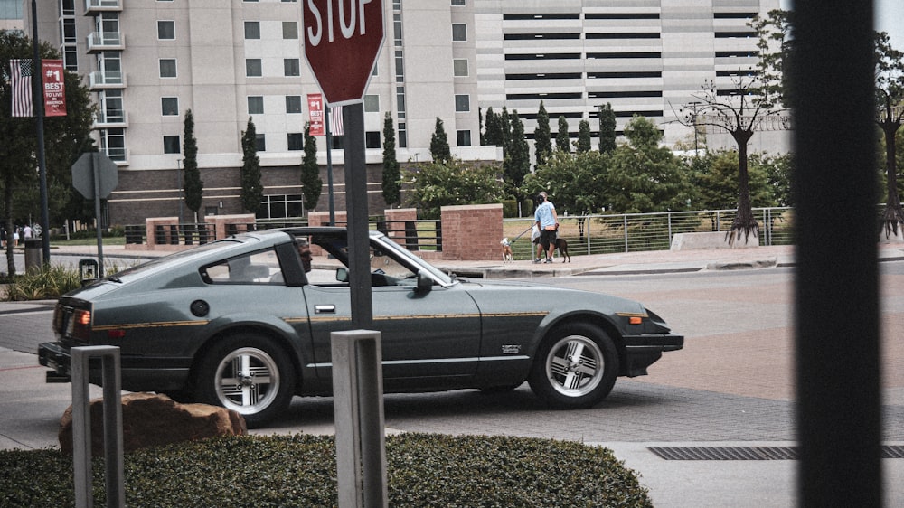 a car parked on the side of a road