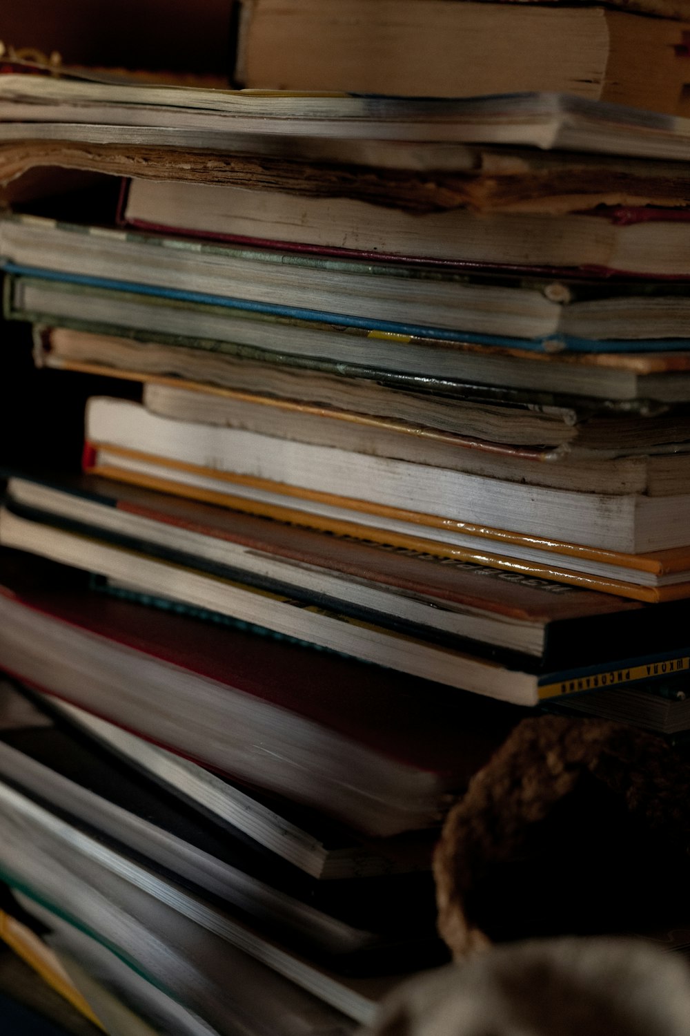 a stack of books