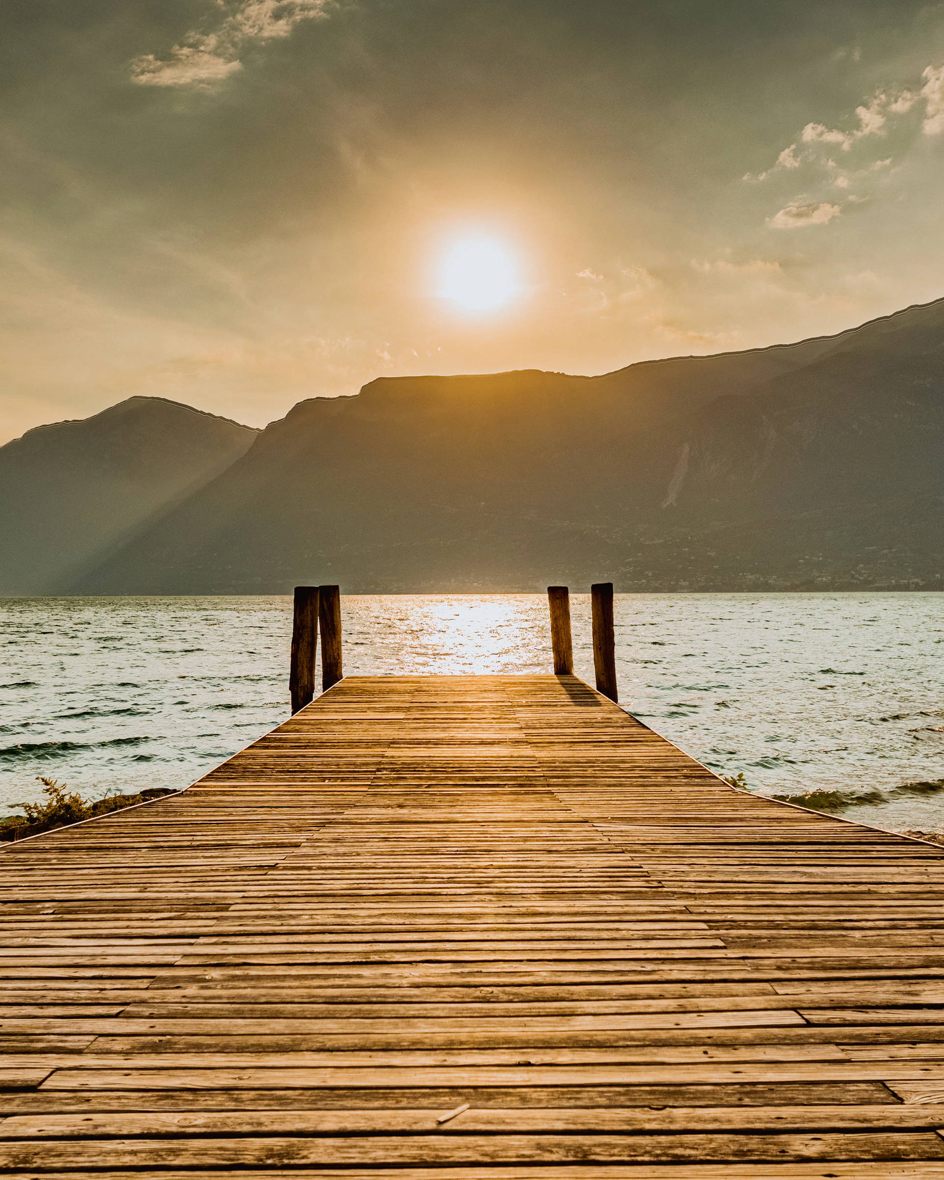 a sunset over a body of water