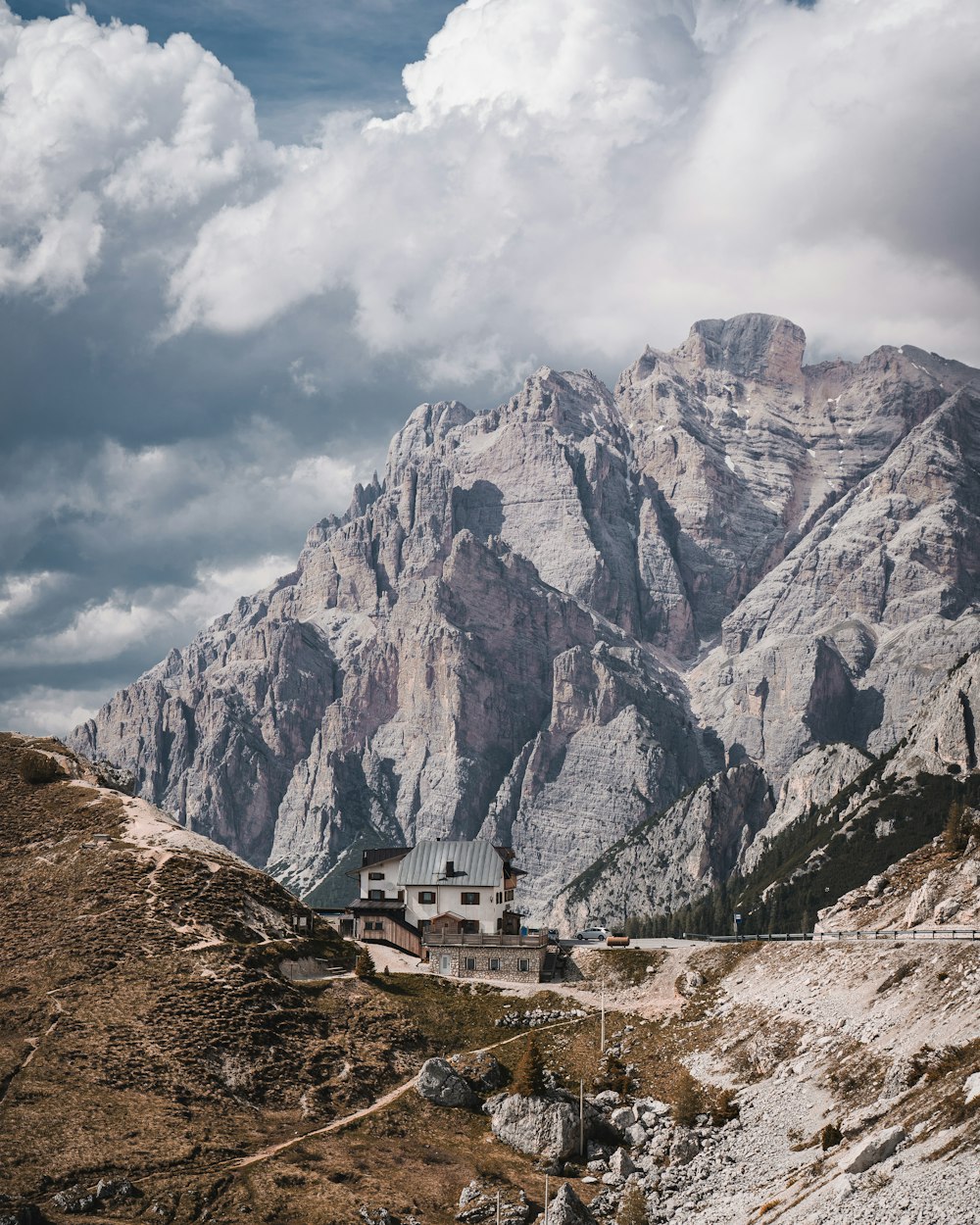 a house on a rocky mountain