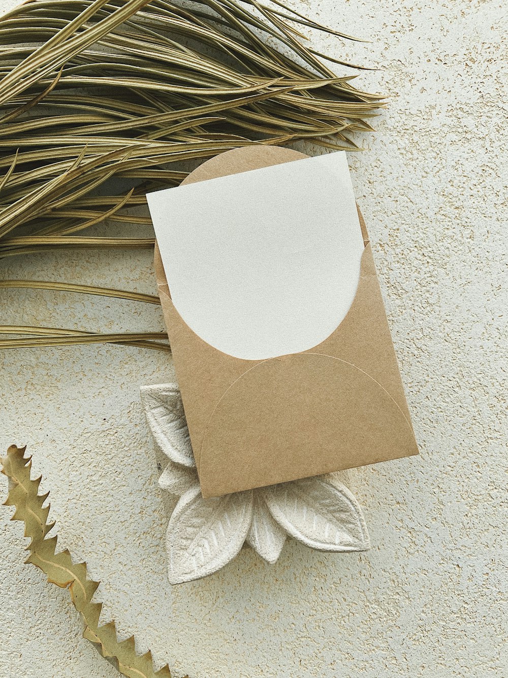 a white paper towel on a white surface