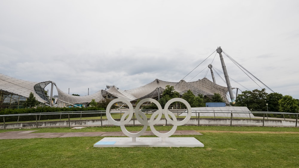 a sculpture in a park