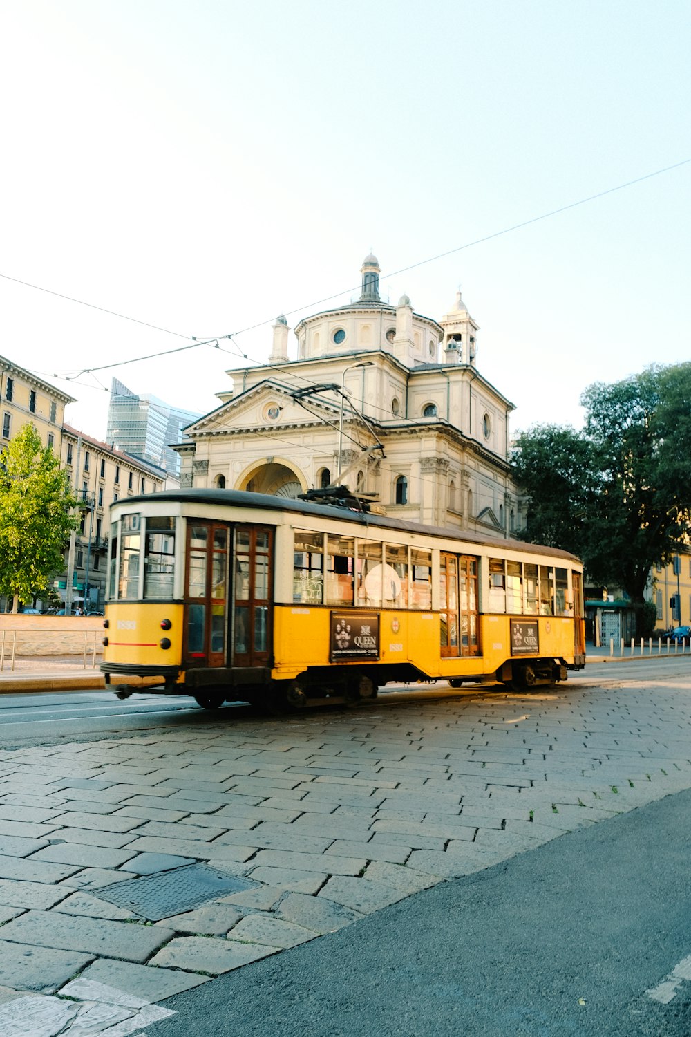 a trolley on a street