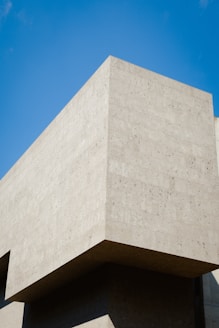 a white building with a blue sky