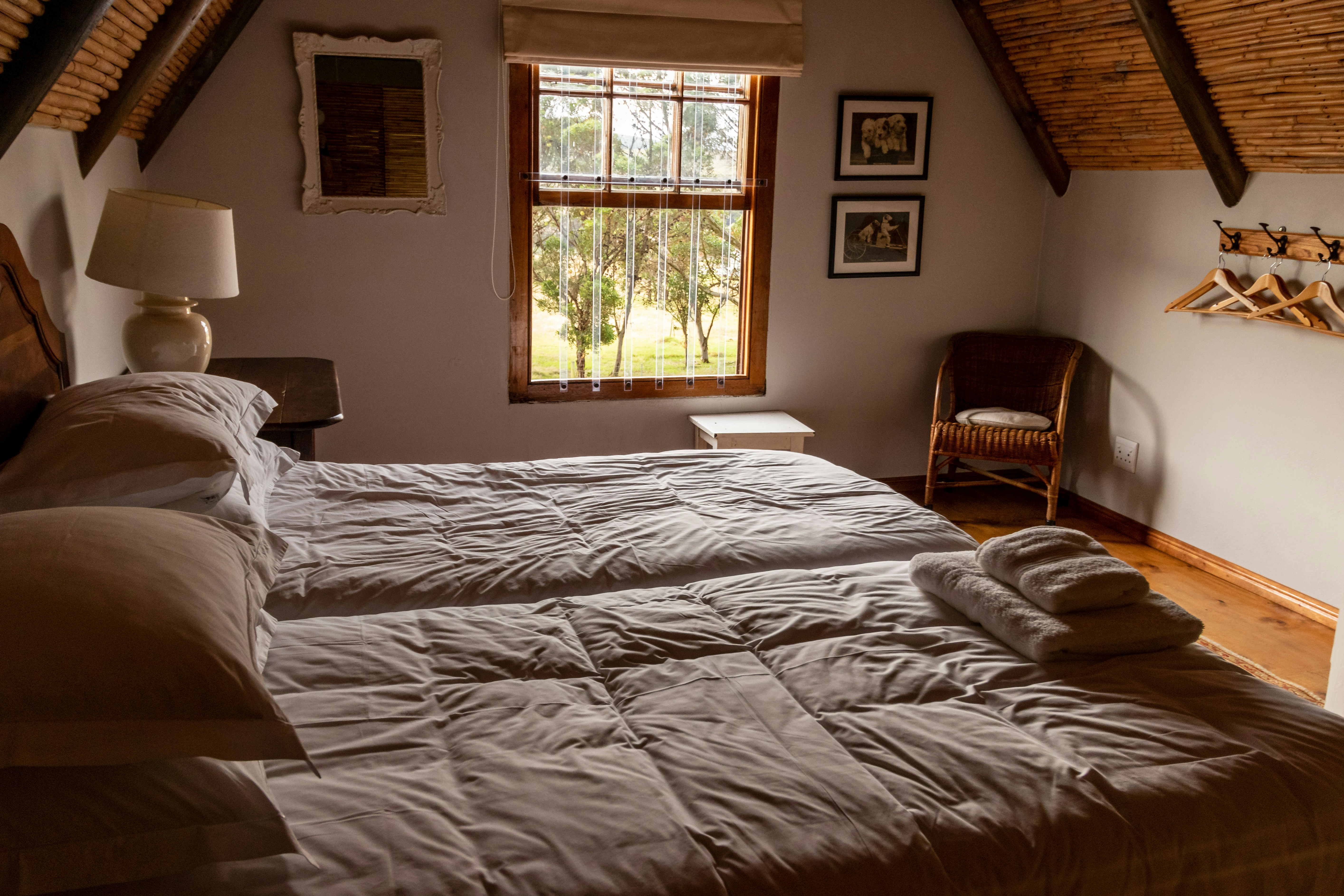 Cozy guesthouse bedroom with warm atmosphere