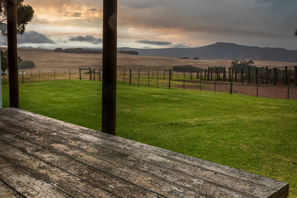 a fenced in field