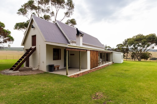 a house with a grass yard