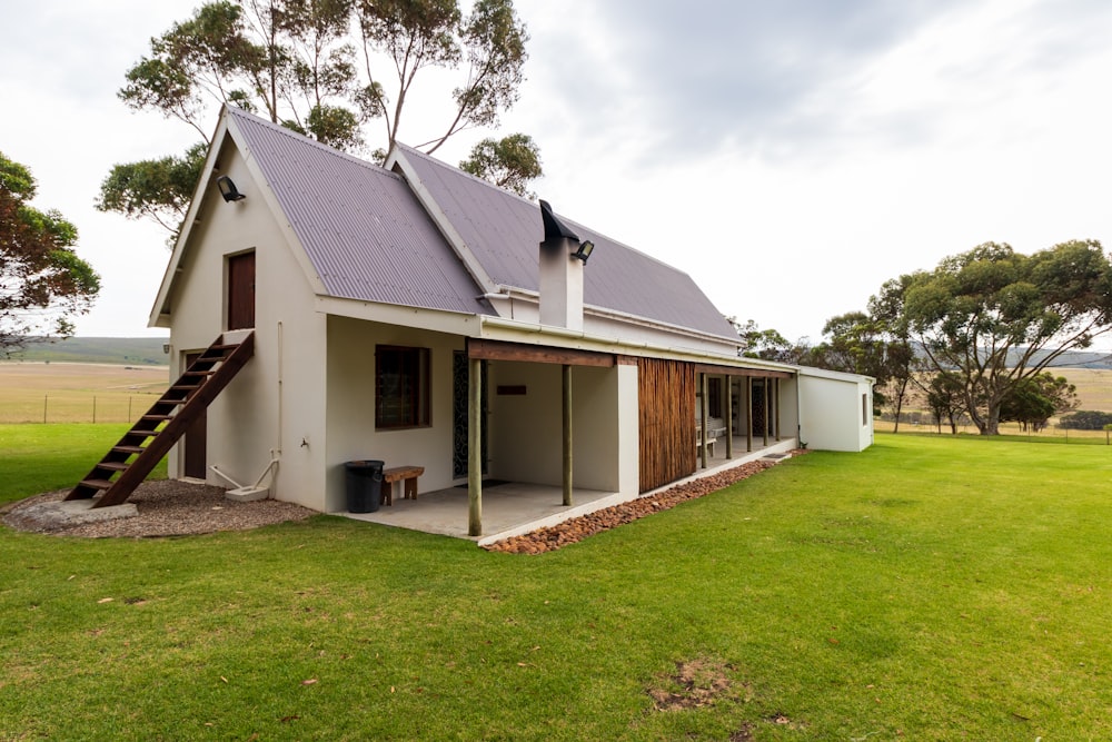 a house with a grass yard