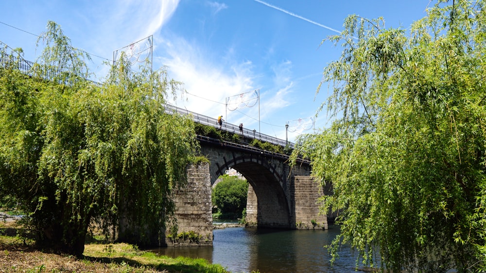 a bridge over a river