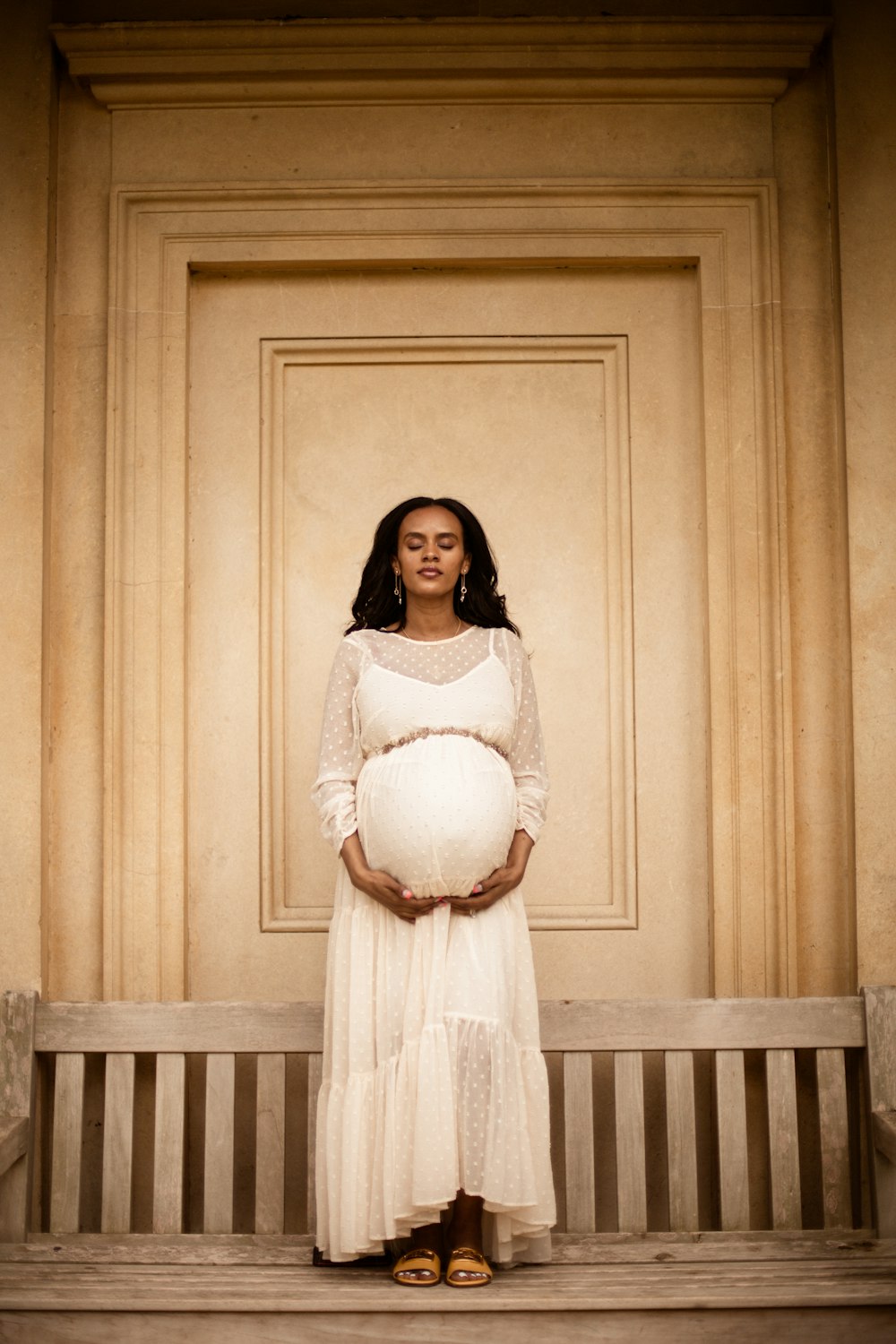 a person in a white dress