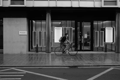 a person riding a bicycle