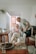 a woman and a man in a living room