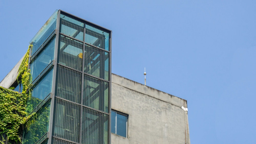 a building with glass windows