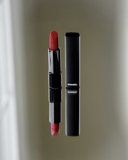 A sensual red mouth, symbolizing elegance and desire.