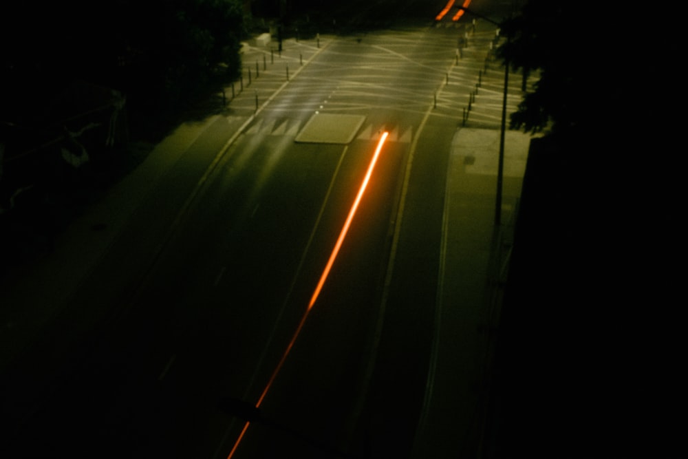 a road with a light on it
