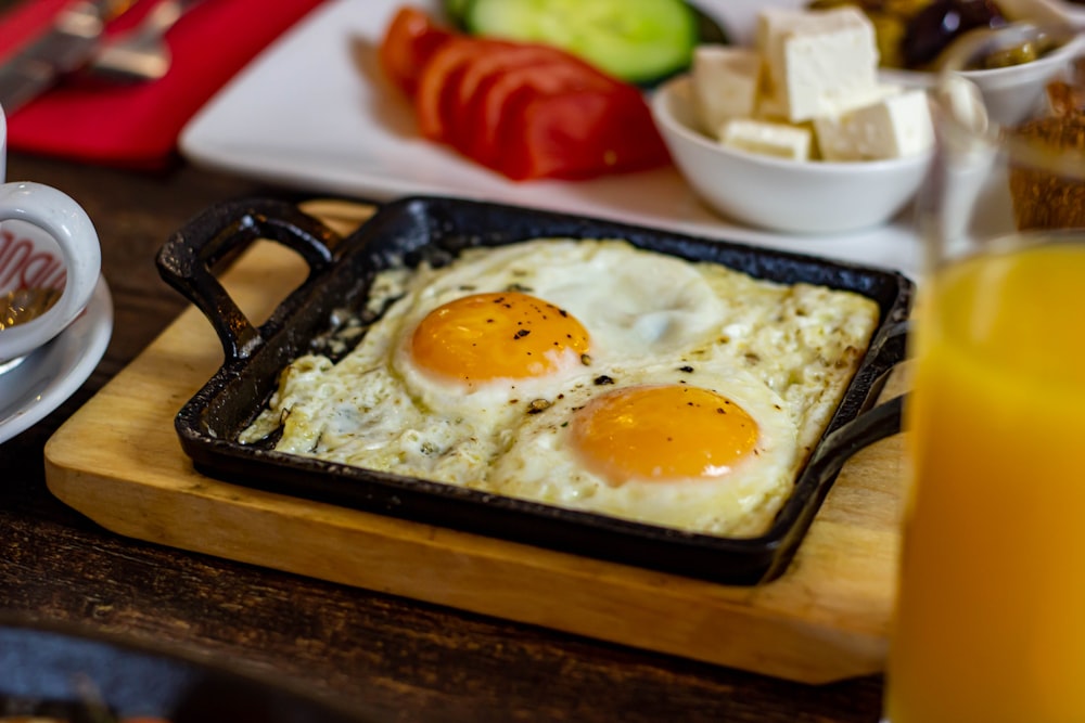 a pan with food on it