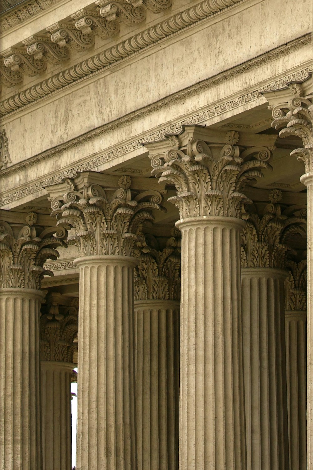 a building with columns