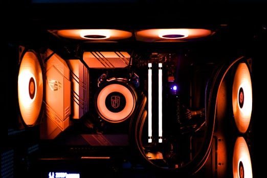 a row of speakers