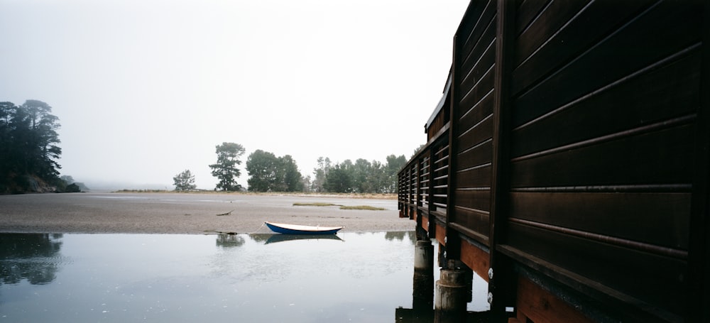 a boat in a body of water